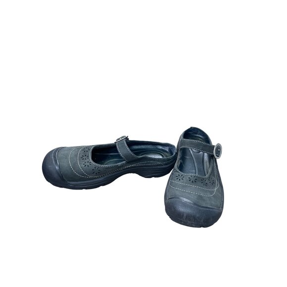 Keen Womens brown black leather Mary Jane sandals shoes size 7 SKU 8900 - Picture 2 of 16